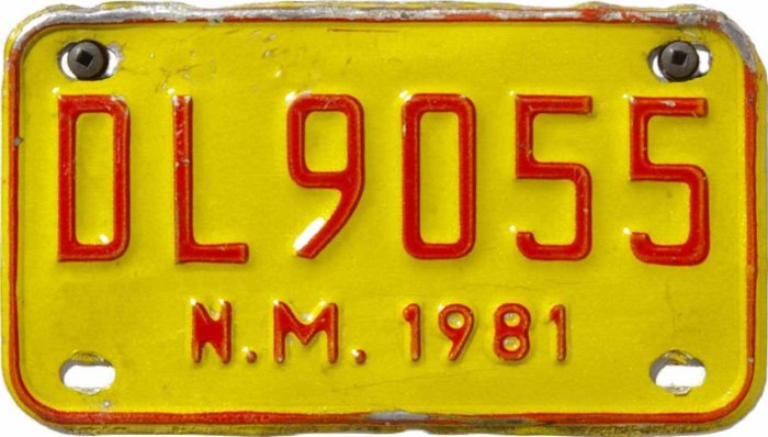 New Mexico Motorcycle Dealer and Dealer Manufacturer License Plates